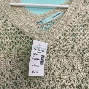 Maurices knitted top/shirt formal work NEW sz XS 3/4 sleeve.